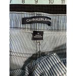 Calvin Klein Calvin‎ Klein Blue/White Striped Short Size 16 Pockets Zip High Rise Cuffed Photo 4