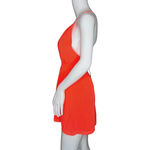 superdown  Dress Women XS Orange Fit & Flare‎ Mini Deep V Sexy Cocktails Party Photo 2