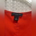 Ann Taylor Sleeveless Blouse Top Women’s 4 Orange Satin Look Career Work Photo 1