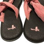 Sanuk Women's Yoga Sling 2 Pink Fabric Sandals Yoga Mat Sole size 9 Photo 4