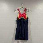 Lands' End Navy High Neck Swim Dress Sz 14 Blue Photo 2