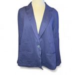 Torrid  Women’s Size 2 Navy Blue Blazer NWT Stretch One Button Lined Jacket Photo 4