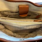 Michael Kors Michael Kors Hamilton Stripe Satchel Bag Ivory Red Brown Leather Trim Photo 3