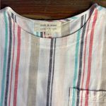 Cloth & Stone  Linen Blend Striped Button Back Dress ~ Size Small 💚🍄 Photo 6