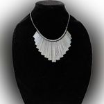 Lucky Brand  Elegant dark grey metal tassel design chain Necklace chocker 17+2” Photo 1