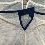 Victoria's Secret Victoria’s Secret V Wire Beige And Blue Lace V-String Teddy Bodysuit Size Medium Photo 7