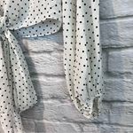 Alexis NWT  XS Nirav Crop Tied Black & White Polka Dot Wrap Long Sleeve Blouse Photo 9