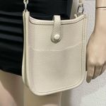 BARBAROSSA Neutral Stone Perforated Horse Design Poly/PVC Crossbody Bag Photo 1