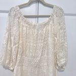 Farm Rio Anthropologie Elliott Lace White Off the Shoulder Jumpsuit Lined Large Photo 5