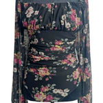 Lulus  Size Medium  Top Blouse Long Sleeve Floral Ruched Photo 0