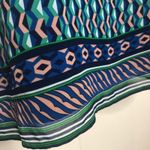 Maeve ANTHROPOLOGIE Silk Slip Dress Womens Size Small Geometric Print Mini Boho Photo 3