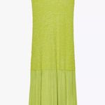 ZARA NWT green textured combination midi maxi long stretchy dress Photo 8