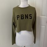 Alphalete PBNS Olive Crop Long Sleeve Graphic Tee Photo 3