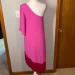 Trina Turk Trina‎ Turk Gull Dress Hot Pink One Shoulder Fringe Hem cocktail party glam Photo 3