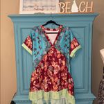 Bohemian Breezy Floral Mixed Pattern oversized tunic/dress with pockets Photo 1