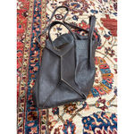 Oliveve Pebbled Leather Tote Bag Brown Tan Shoulder Hobo Unlined Boho Minimalist Black Photo 4