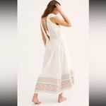 Free People  Lulu Embroidered Midi Dress Drawstring Waist Endless Summer Size XS Photo 1