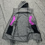 Lululemon Heathered Gray Full Zip Hoodie Size 6 Double Zip Up & Down Photo 2