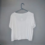 White ribbed short sleeved top 2x NWT Photo 2