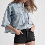 One Teaspoon One X  Harlets Black High Rise Denim Cut Off Shorts Size 27 Medium Photo 0