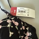 Adore Me Black Bra with Pink Floral Embroidery Size 34B T-shirt Padded Photo 3