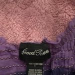 Good Times Purple and Pink Striped Top Red Size L Photo 2