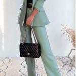 ZARA  faux leather high waisted trousers in sea green or light Mint green NEW Photo 4