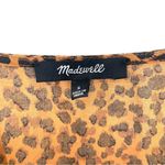Madewell  Leopard Print Cotton Short Flutter-Sleeve VNeck Wrap Mini Dress Photo 9