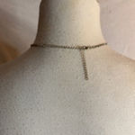 Y2K Silver Rhinestone V Necklace Statement Choker Adjustable Photo 3