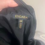 ✨Escada Metallic Grey Wool Blend Sheer Yoke Dariello Pencil Sz 36/6 Dress✨ Black Photo 8