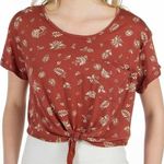 Obey cropped front knot tie tee shirt top bandana Photo 3