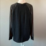 American Eagle  Crewneck Long Velvet Sleeve Gray Size Medium Photo 2