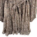 O.P.T Tuckernuck Floral Boho Ruffle Long Sleeve Mini Dress Tie Waist Medium Boho Yellow Photo 2