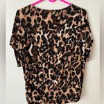 Thalia Sodi Thalia Soto Women’s Cheetah Leopard Animal Print Blouse Top Shirt Size M EUC Photo 1