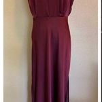NWOT Lulus Classic Elegance Plum Chiffon Sleeveless Mock Neck Maxi Dress Red Size M Photo 1