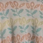 Vintage Justin Allen Size Medium Floral Print Pastel Sweater 80s 90s Green Photo 8