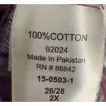 Only Necessities Pink/Purple Plaid Pajama Pants, 100% Cotton, 2X Pink Photo 5