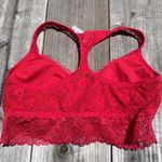 DKNY Red Lace Racerback Bralette Size M Photo 3
