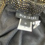 NIKIBIKI bodycon black/golden short dress size Small long sleeves NWOT Photo 2