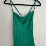 SLA The Label  Fiji emerald green satin high slit slip maxi dress S NWT Photo 4
