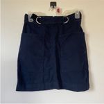Anthropologie Short Cargo Skirt 0 Navy Blue Preppy Pencil Skirt Casual Work XS Photo 3