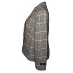 L.L.Bean Womens  Bellandi Black Houndstooth Print Lined Italian Wool Blazer PS Photo 4