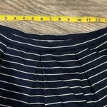 Max Studio Pleated Knit Skater Skirt Blue White Striped Women’s size M NWT Photo 4