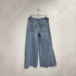 Pilcro  Blue Wide Leg Cropped Boyfriend Raw Hem Jeans Sz 28 Photo 8
