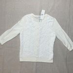 New York & Company | NWT Ivory & White Lace Front 3/4 Sleeve Cardigan | LP Size undefined Photo 0