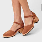 Portland Leather AP Heeled Mary Jane Sandals | Toffee Brown | size 6.5 Photo 0