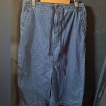 Eddie Bauer Women’s  Dark Blue Denim Maxi Skirt with Slit Photo 0