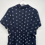 Old Navy  Blue Polka Dot Button Front Dress Cotton Classic Cutouts Size XL Photo 10