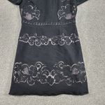 Reiss  Womens Tinley Dress 8 Black Panel Lace Short Sleeve A-Line Mini Funeral Photo 10