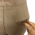 ZARA  Rose Gold Textured Satin Shine High Rise Pants Zip Side Faux Pockets Small Photo 5